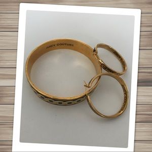 JUICY COUTURE Gold&Navy Enamel Bracelet & Ring Set